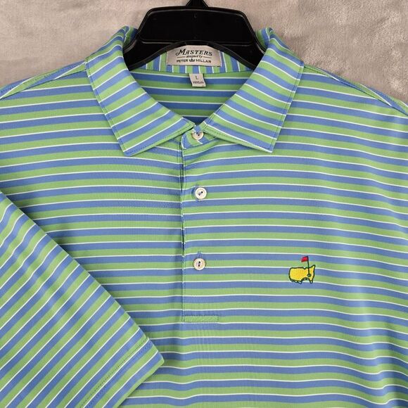 Peter Millar Other - Masters Golf Peter Millar Summer Comfort Polo Shirt Mens Large Blue Green